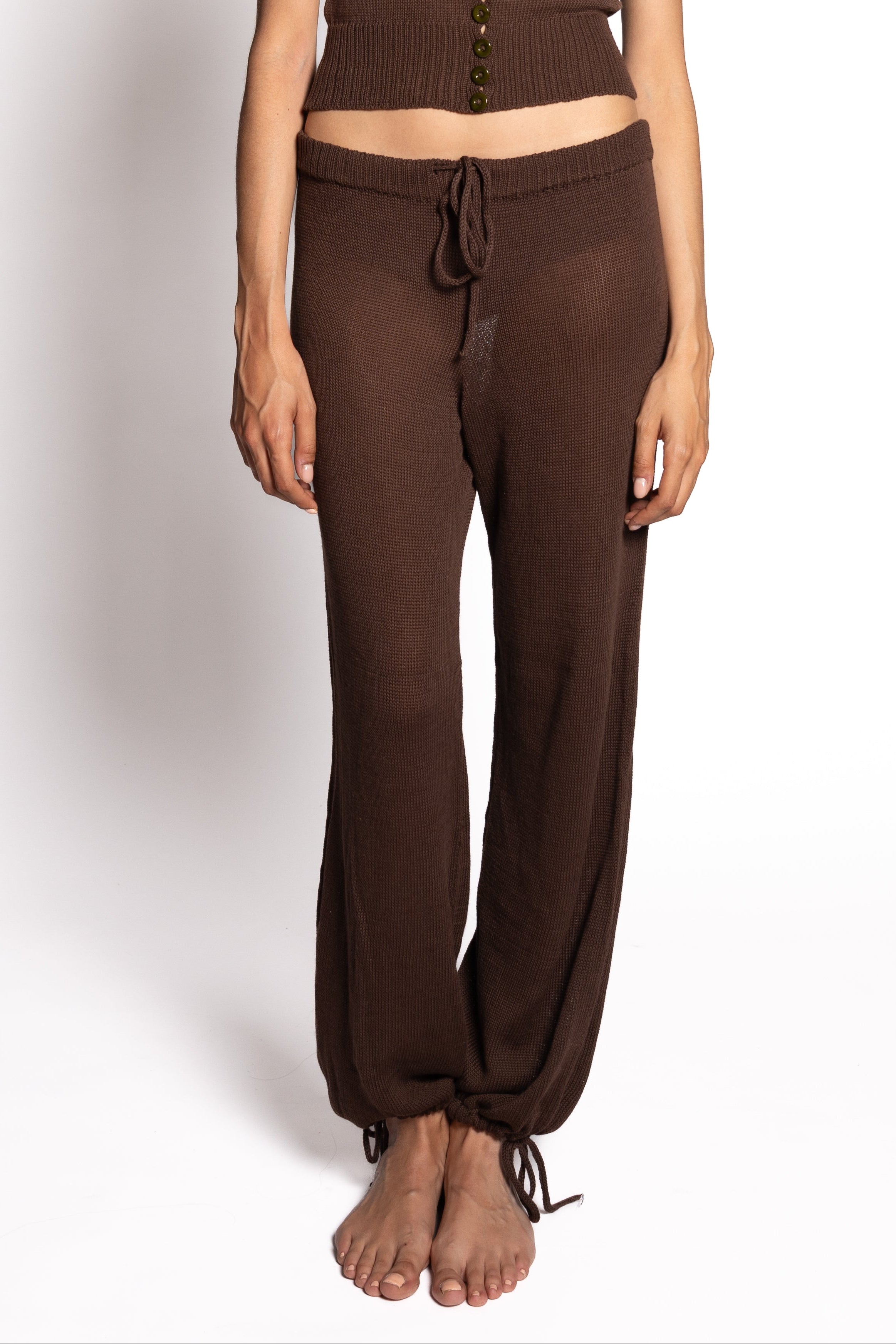 Knit Joggers – Brown