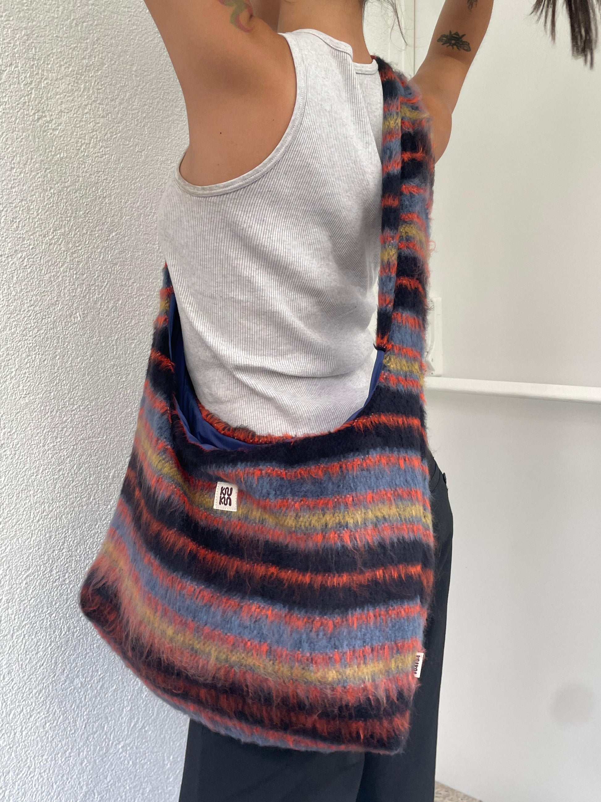 Large Faux Mohair Bag