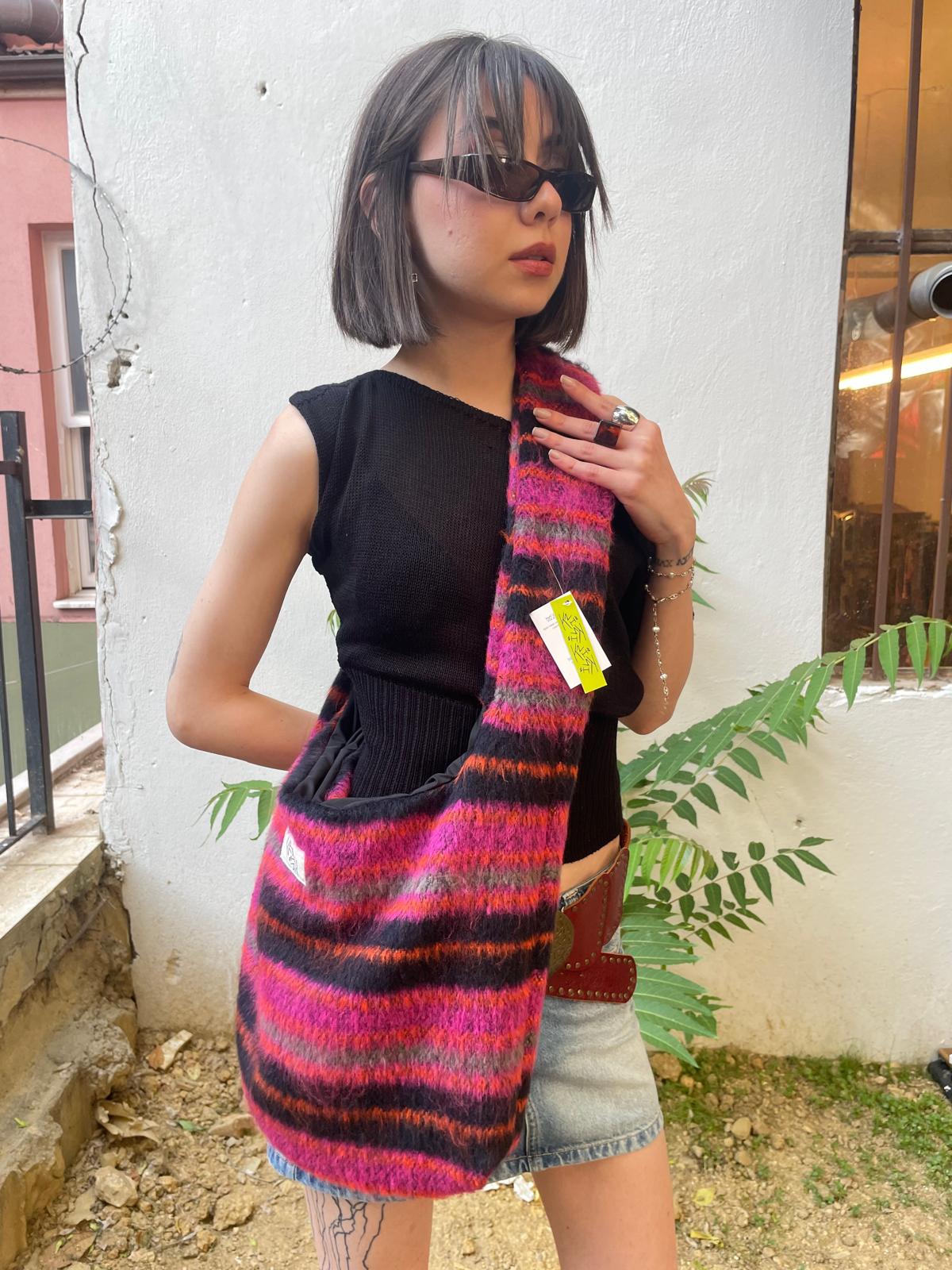 Large Faux Mohair Bag